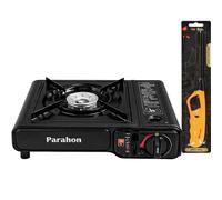 PARAHON Burner Portable Gas Stove, Dual Fuel Butane and Propane Cooker, Lightweight Stainless Steel Outdoor Camping, Picnic Stove