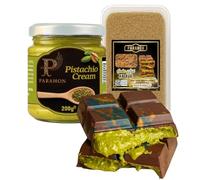 Parahon Dubai Pastry Kit Pistachio Spread 200g & 250g Kataifi Shredded Filo Dough Viral Set with Kadayif Kunafa Pastry Gourmet DIY Gift (Pistachio Cream Spread 200g & Kataifi Shredded Filo Dough 250g)