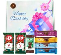 Parahon Happy Birthday Gift Box - Dairy Free Vegan Chocolate for Kids, Mum, Dad | 7 Assorted Chocolate Multipack | Plant-Based Birthday Present | Sweets Treats for Your Loved One