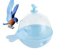 Parakeet Bath for Cage - Multifunctional Interactive Hanging - Bath Bowls for Domestic Birds and Parrots Toys for Shower and Play Parrot Canaries Lovebird Medium Large Indoor May