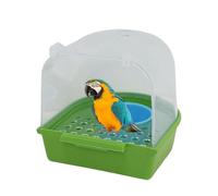 Parakeet Bird Bath Parrot Finch Monk Feeder Water Basin Pet Accessories Box