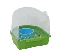 Parakeet Bird Bath Parrot Finch Monk Feeder Water Basin Pet Accessories Box