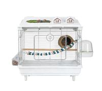 Parakeet Bird Cage - Clear Portable Cockatiel Carrier | Bird Cages With Wooden Pole | 47x30x48cm, Iron Wire ABS, 3020g, For Parakeets Indoor Lovebird Finches Cockatoo Conure Macaws