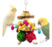 Parakeet Bird Toy - Bite Resistant Parakeet Cage Accessory Set for Beak Exercises, Crushing Toy Collection for Small Medium Bird Species | Parakeets Cockatiels Turtle Doves Grey Macaws