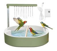 Parakeet Birds Bath,Running Water Bathing Pool,Automatic Bird Shower - for Finch Lovebird Conure Canary Cockatiel Parakeet Cockatoo Backyard Balcony Patio Terrace