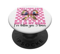 Parakeet Budgie Parrot Girl I May Look Calm But In My Head PopSockets Adhesive PopGrip