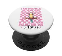 Parakeet Budgie Parrot Girl I May Look Calm But In My Head PopSockets Adhesive PopGrip