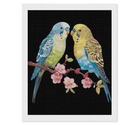 Parakeet Budgies Diamond Art Painting Kits Square Full Drill Diamond Art Painting DIY Diamond Dot Arts Crafts 16"x20"