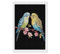 Parakeet Budgies Diamond Art Painting Kits Square Full Drill Diamond Art Painting DIY Diamond Dot Arts Crafts 8"x12"