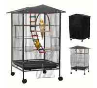 Parakeet Cage,Birdcage,Large Bird Cage Covers for Night,Parakeet Toys,Parrot Cage Accessories, for Finch,Cockatiels,Conure Bird,Budgie,Pigeon,Canary,Lovebird,Small Quaker Parrot