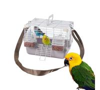 Parakeet Cage - Portable Bird Carrier, Compact Handle Design, Heavy Duty Small Animal Shelter, Ventilated Housing, Lightweight Building Frame, Secure Avian Structure, Conf
