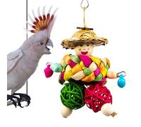 Parakeet Chewing Games - Interactive Bird Cage | Vibrating Chewed Wooden Toys for Conutions, Pigeons and Cockatiels | Mint Stimulation Toys