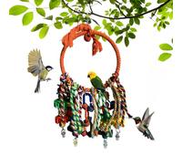 Parakeet - Colorful Hanging Ring Bird Toys For Small Parrots | Pet Supplies For Exercise, Chewing, Climbing, Interactive Play, Entertainment Activities For Parakeets, Finches, Lovebirds, C