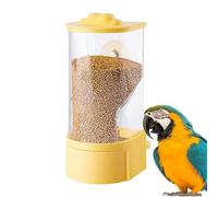 PARAKEET Feeder | Automatic Transparent Food Container, Separating Bird Food with Anti-Thorn Peels with Perch for Outdoor Viewing Removable Tray