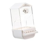 Parakeet Feeders for Bird Cage - Automatic No Bird Cage Pet Feeder Food Container | Transparent Splashproof Food Box Station for Budgerigar Canary Cockatiel Finch Parakeet