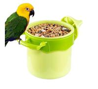 Parakeet Feeding Bowl - Precision Graduated Liquid Basin, Non Slip Weighted Base Architecture, High Density Weatherproof Synthetic Construction, Vertical Wall Design, Outdoor Feeding Accessory