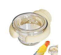Parakeet Food Dish - Adjustable Bird Cage Feeder Bowl | Wear-Resistant Anti-Fall Hanging Cup With Flexible Knob | Open Design For Parrot Cockatiel African Grey Small Pet Feeding And Water