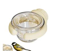 Parakeet Food Dish - Portable Bird Feeding Cup with Clamp, Watering Supplies for Small Pets | Removable Ceramic and Stainless Steel Seed Holder,