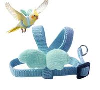 Parakeet Harness, Adjustable Breathable Escape Proof Comfortable | Pet Cockatiel Training Harness for Garden Backyard Park Training Conure Parakeet Lovebird Macaw