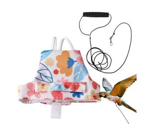 Parakeet Harness - Breathable and Leak-Proof Exercise Clothing for Birds - Training Rope Bird Harness - for Sparrows, Parakeets, Lovebirds, Conures and Cockatiels