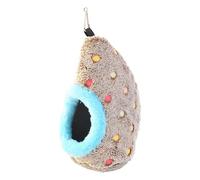 Parakeet Nest - 11x16x22cm Bite Resistant Hangable Plush Bed, Egg Shaped Velvet Bird Hut Cage Mount, Warm Soft Sleeping Hammock, Indoor Window Balcony Sanctuary - For Parrots Conures Lovebirds