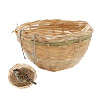 Parakeet Nest | Natural Hand-Woven Bird Hut - Accessories for Breeding Pets Set Rest for Aviary Indoor Outdoor Garden Nature