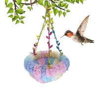 Parakeet Nest - Plush Cage Hammock, Soft | Warm Bird Nesting Shelter, Cozy Breeding Resting House, Hanging Sleeping Perch for Cockatoo Conure Cockatiels Finch Pets