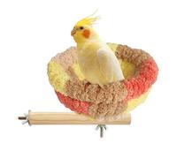 Parakeet Nest - Velvet Ocoty Elnest Bird House - Warm Bed Nesting Cage Accessories Mako Octo Parrot Canary Finch Love Bird Door African Gray Pet Supplies