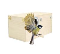 Parakeet Nest - Warm, Spacious and Breathable for Breeding | Wooden Parakeet Nest Box - for Cockatiels, Conures, Sparrows, Canaries, Indoor, Outdoor, Cage