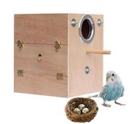 Parakeet Nesting Box - Bird Nest Breeding Box | Wood Bird Breeding Nest, Parrot Mating Cage, Multipurpose and Adjustable Wood Mating Cage Portable for Lovebirds, Cockatiels, Pigeons