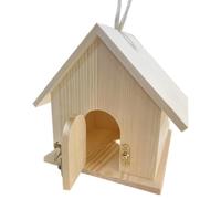 Parakeet Nesting Box - Bird Nesting House, Bird Nest Box Wooden Parakeet Nesting House Incubator Breeding Box with Pole for Birds for Parrots Cocka