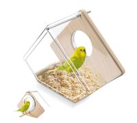 Parakeet Nesting Box for Cage, High-Transparent Parakeet Nest, Bird House Cage Accessories with Wood Perch, Breeding Box Acrylic Bird Nest for Parrots, Cockatiels, Lovebirds, Canaries
