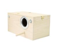 Parakeet Nesting Box - Pet Wood Parakeet Nest Box| Natural Wooden House | 24.5x13x13cm Bird Breeding Case House | For Lovebirds Finches African Grey Cockatoos Cockatiels Conures Mynah Macaws