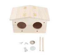 Parakeet Nesting Box, Wooden Bird House Bird Nests House Breeding Box Cage with Pack Fitting for Parrots Swallows