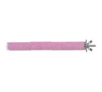 Parakeet Perch Claw Grinding Stick, 20cm Stainless Steel Emery | Screw Mount Fixation, Anti Slip Grip and Dental Care, for Birdcage Interior Balance Training