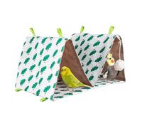 Parakeet Perch | Double Cavity Nest - Airy Triangle Bird Nest for Rest Sleep Nesting Indoor Play Stimulation on the Edge