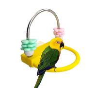 Parakeet Perch - Interactive Rotating Rings For Birds 3.03 X 2.7 X 3.4 Inch, Colorful Wooden Ladder And Perch, Enrichment Toys For Climbing | Practice Exploration