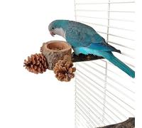 Parakeet Perches 2-in-1 Pet Toy with Food Bowl