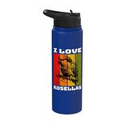 Parakeet Rosella Retro Parakeet Rosella Stainless Steel Insulated Water Bottle