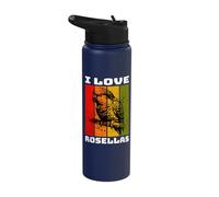 Parakeet Rosella Retro Parakeet Rosella Stainless Steel Insulated Water Bottle