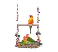 Parakeet Swing - Seagrass Chews, Perennial, A Criminal Hammock Toy | Climbing Point In Finch For Cage Installation, Conure Exercise, Uccell Rest Area