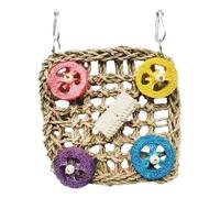 Parakeet Toy - Colourful Natural Bird Cage Toys - Small Animal Accessories for Playground, Climbing, Foraging in Indoor Cage, Outdoor Aviary and Home