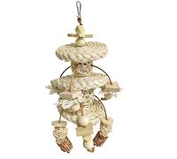 Parakeet Toys - 8.66 Inches Grinding Part,Parrot Relief Item | Interactive Wood Set - 168g Cage Enrichment Foraging Device. Enhance Your Bird Daily Routine By Adding This Toy To Their Habitat