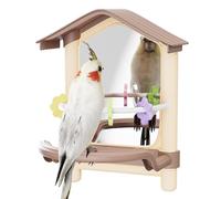 Parakeet Toys, Bird Mirror, Chewing Playground Set, Colorful Pet Accessories for Outdoor Use, Yard, Garden, Patio, Balcony, Window, Chicken Coop, Hammock Fun 6.46 x 5.91 x 8.15 inches