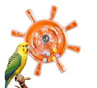 Parakeet Toys - Colorful Interactive Rotating Wheel Rattle, NonToxic Spinner | Vibrant Turning Disc Bell, Cage Enrichment Activity, Mental Stimulation, Small Birds Budgies Cockatiels Conures
