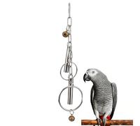 Parakeet Toys for Cage | Safe Stainless Sound Maker Ring | Heavy-Duty Parakeet Cage Accessories | for Macaws Finches Outdoor Indoor Play Parrots African Greys