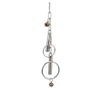 Parakeet Toys for Cage,Stainless Steel Sound Maker Ornament | Heavy-Duty Parakeet Cage Accessories,for African Greys Macaws Cockatiels Finches Outdoor Indoor Play Parrots