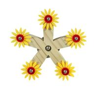 Parakeet Toys - Wooden Rotating Exercise Wheel, Natural Timber Perch Station, Interactive Spins Activity Center, Avian Physical Development Gear, Birds Enrichment Accessory, Ideal for Play
