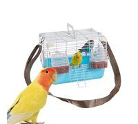 Parakeet Travel Cage - Portable Bird Carrier, Removable Tray Housing | Heavy Duty Pet Crate For Small Animal Transportation Keeping Indoor Outdoor Setup Compact Habitat Accessories Lightweight Durable