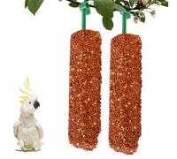 Parakeet Treat Sticks - 2 Piece Bird Snack Pack, Training Food Rewards, Chewing Foraging Treats for Parakeets Conures Finches Mynas Parrots, Nutritious Pet Supply for Healthy Beak and Care